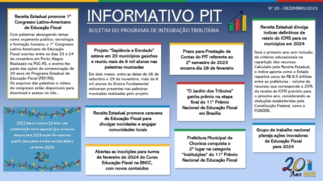 Nova edição do Boletim Informativo PIT está disponível para download