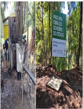 Realizada a obra de perfuração do poço tubular na Linha São Miguel