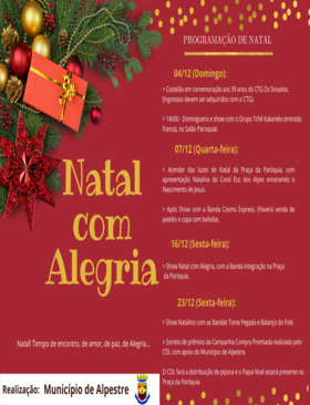 Programação Natal com Alegria!