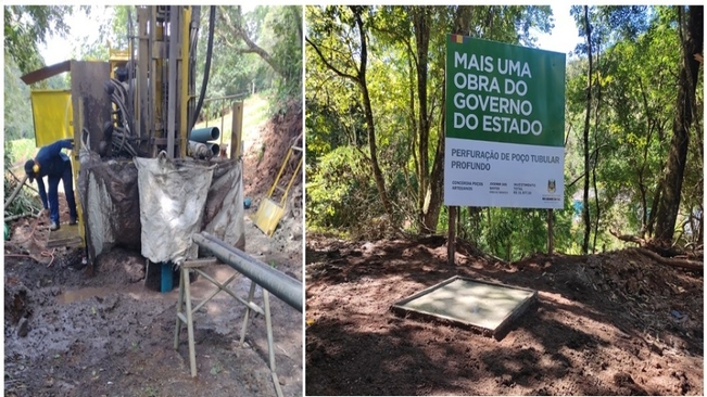 Realizada a obra de perfuração do poço tubular na Linha São Miguel