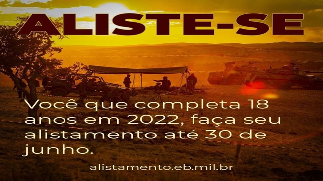 Alistamento Militar vai até 30 de junho de 2022