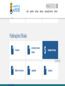 O Município de Alpestre conta agora com o Sistema de Cotação de Preço