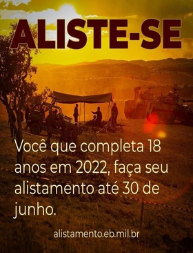 Alistamento Militar vai até 30 de junho de 2022