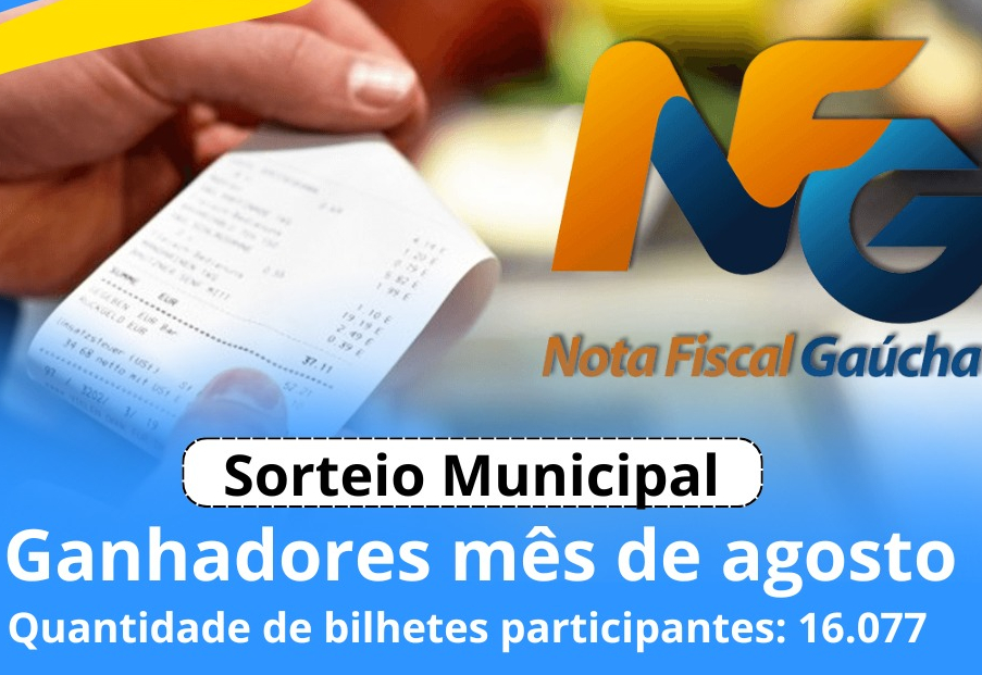 Sorteio Nota Fiscal Gaúcha – Agosto 